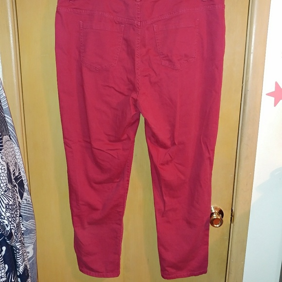 Lane Bryant Red Ankle Length Pant - Picture 4 of 4
